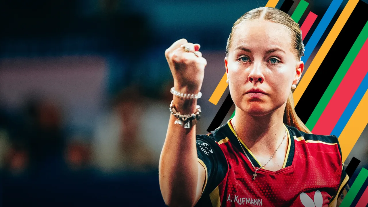 Annett Kauffmann in Siegerinnenpose